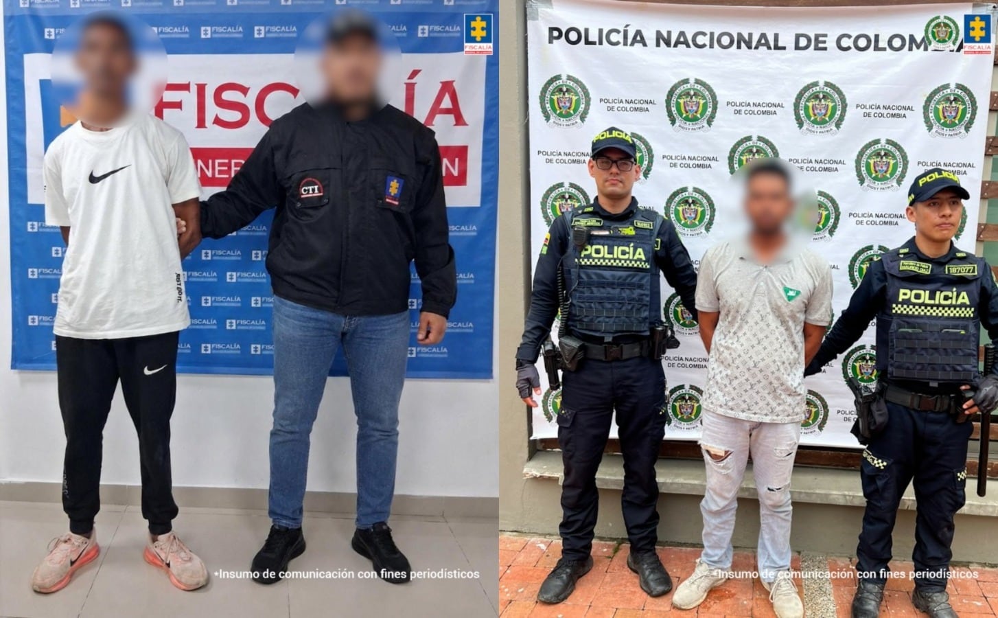 Cinco hombres que estarían comprometidos en violencia doméstica en Bolívar fueron asegurados