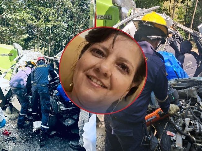 Ingeniera civil de la UIS murió en accidente múltiple cuando viajaba de Medellín a Bucaramanga . Cortesía: Bomberos de Barrancabermeja