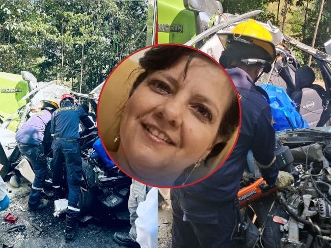 Ingeniera civil de la UIS murió en accidente múltiple cuando viajaba de Medellín a Bucaramanga . Cortesía: Bomberos de Barrancabermeja