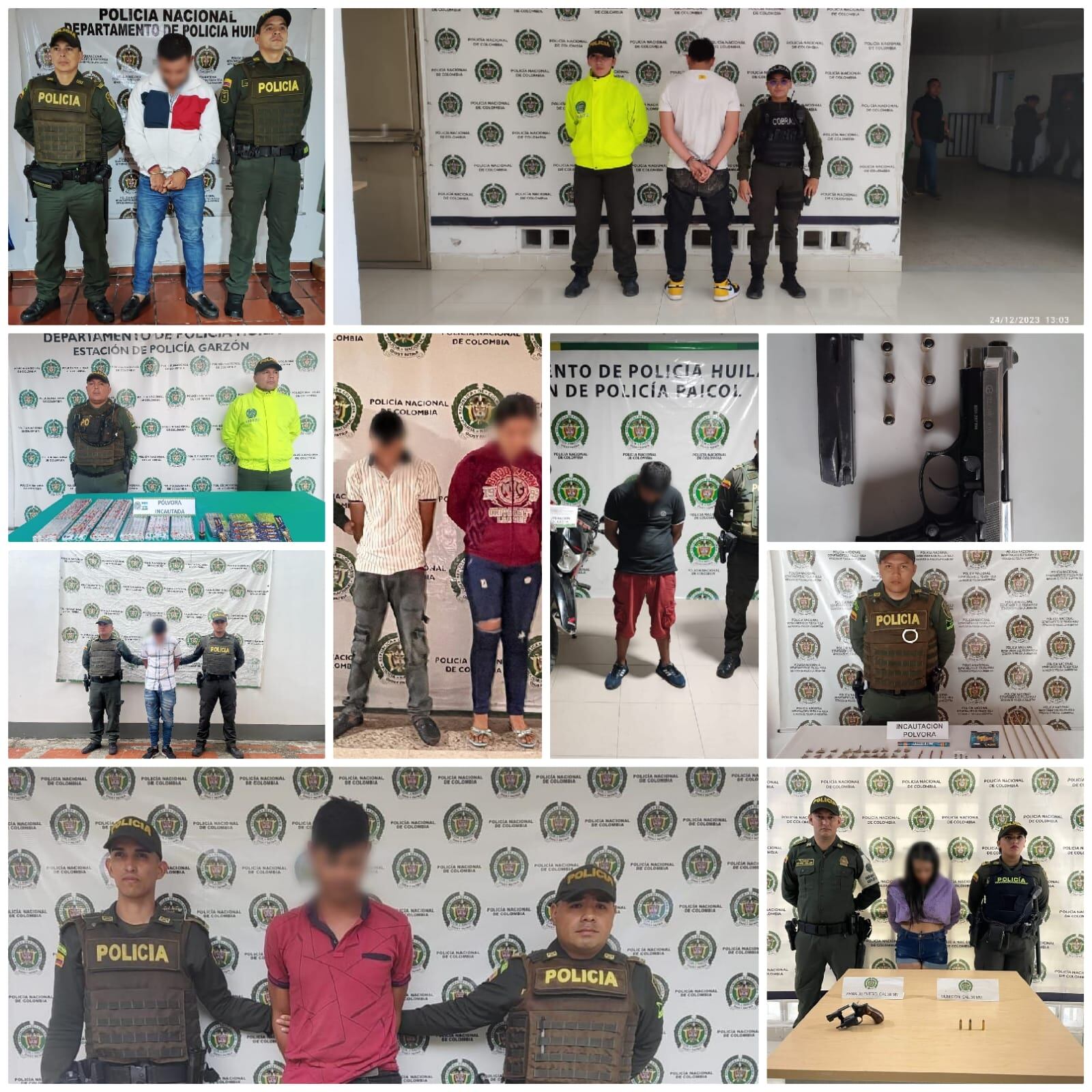 Asimismo, en los planes de control se logró recuperar 2 motocicletas y 4 armas de fuego fueron incautadas.