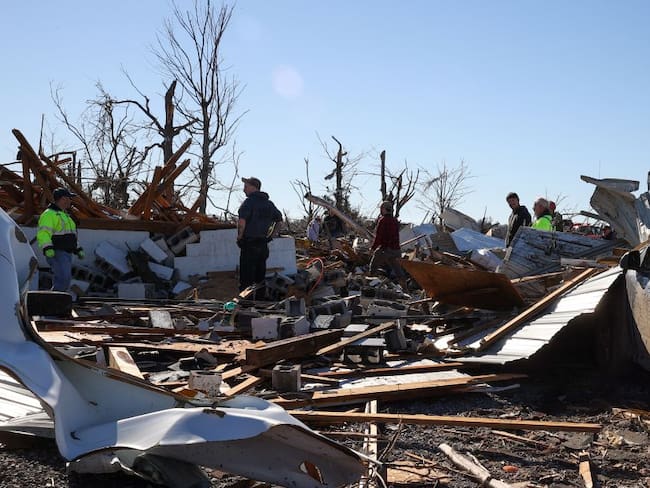 Impacto de tornado en Kentucky
