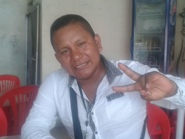 El docente indígena de la sede educativa Fortunato. Foto Redes Sociales.