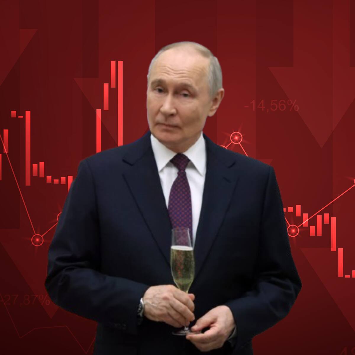Índices de popularidad de Putin siguen cayendo en picado por séptima semana consecutiva