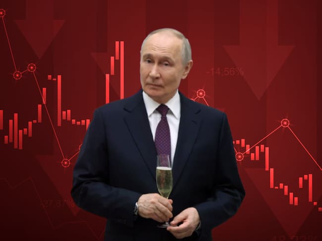 Imagen de referencia. Gráfico descendente - Vladimir Putin: Getty Images.
