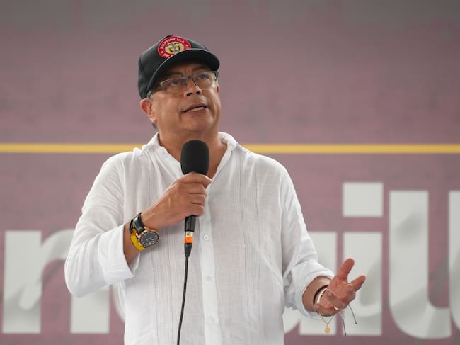 Gustavo Petro durante jornada "Gobierno con los barrios populares" en Barranquilla. Foto: Presidencia