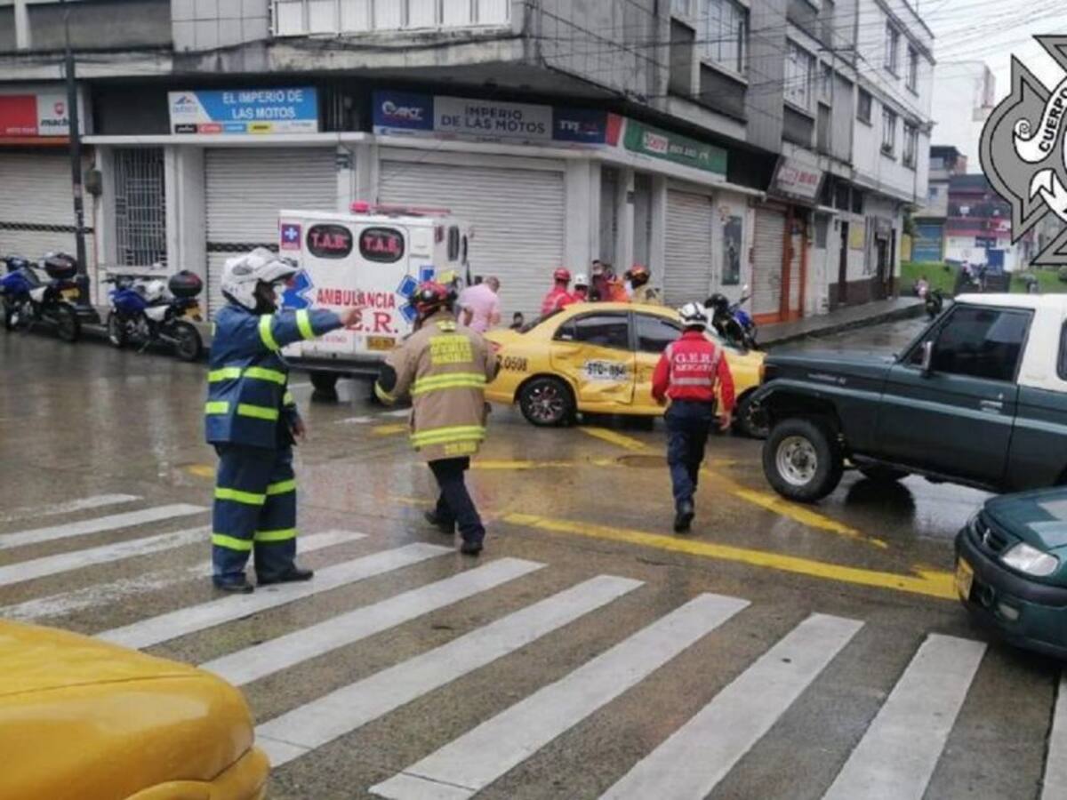 Accidente en el centro de Manizales, dejó una mujer lesionada