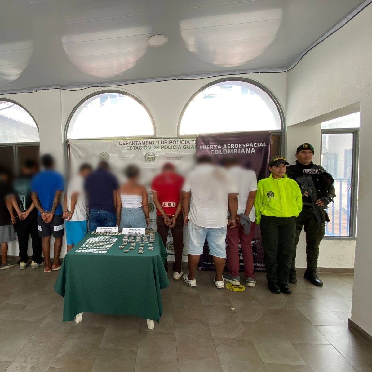 Redada de las autoridades en el Guamo, Tolima, dejó nueve personas capturadas