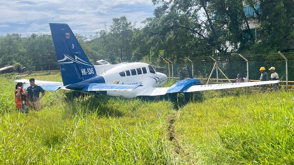 Una avioneta no alcanzó a despegar y se salió de la pista en el aeropuerto de Nuquí en Chocó