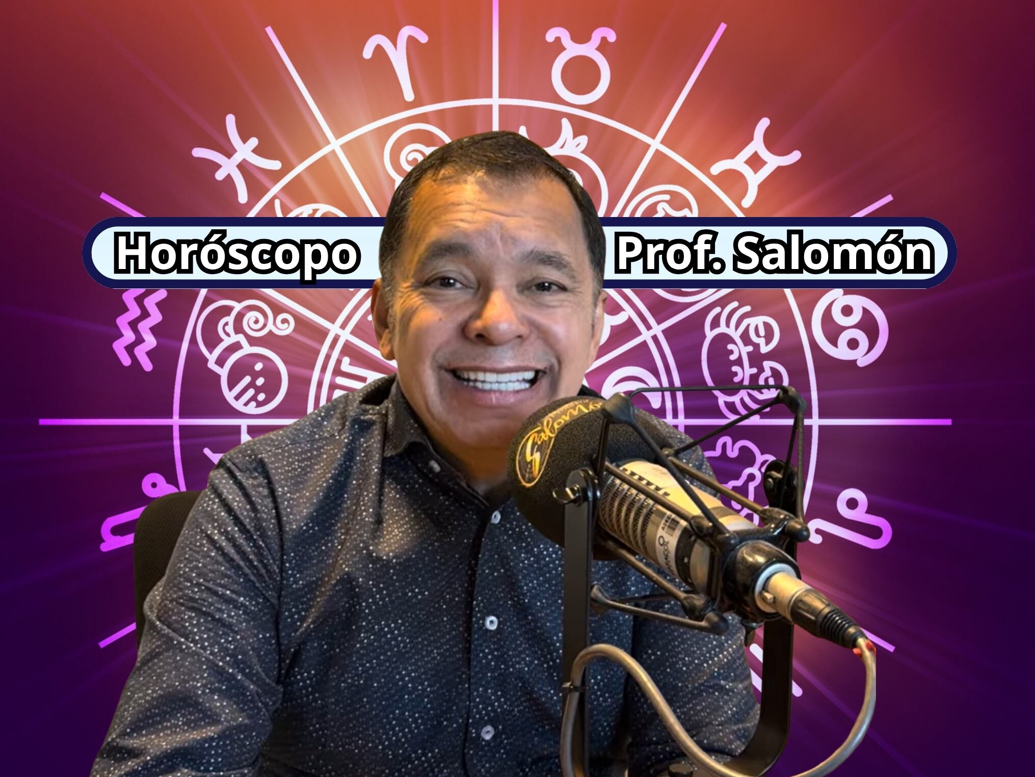 Él es el profesor Salomón, experto en la lectura del Horóscopo y el Tarot (Crédito: Profesor Salomón - Youtube) // De fondo: Imagen ilustrativa del horóscopo (crédito: Getty Images).