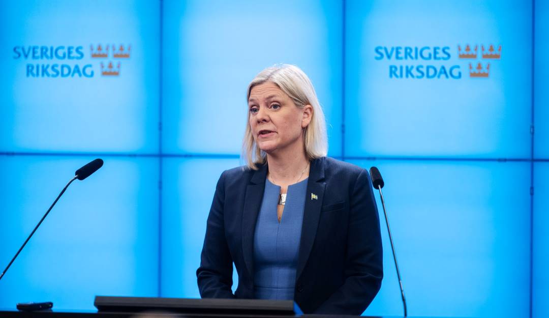 La Primera Ministra de Suecia, Magdalena Andersson.  Foto: Getty 