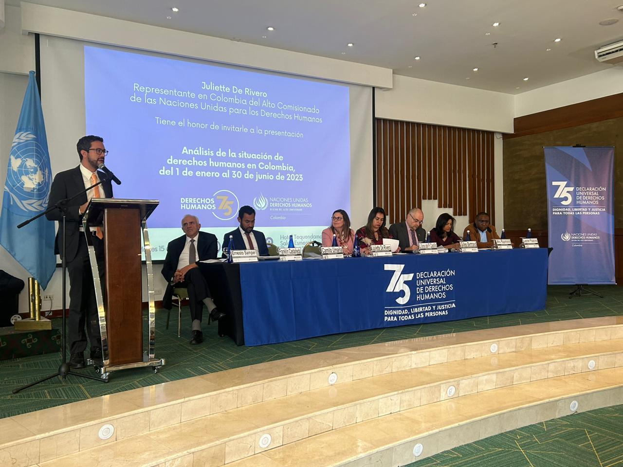 Panorama de Derechos Humanos en Colombia.