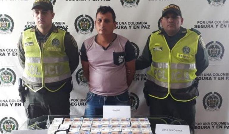 Luis Carlos Reyes López. Uno de los capturados sindicado de pertenecer al Eln. 