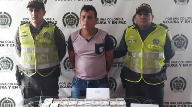 Luis Carlos Reyes López. Uno de los capturados sindicado de pertenecer al Eln.