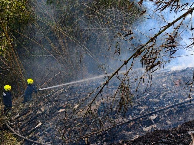 En Bucaramanga se han registrado 81 incendios. Foto: suministrada por la Alcaldía de Bucaramanga.