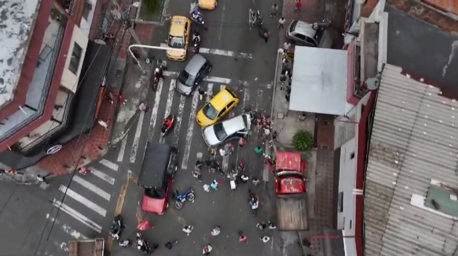 Accidente de Transito en Manrique- foto Denuncias Antioquia