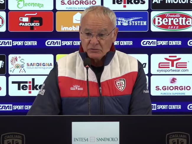 Claudio Ranieri, entrenador del Cagliari / Foto: Captura de pantalla rueda de prensa
