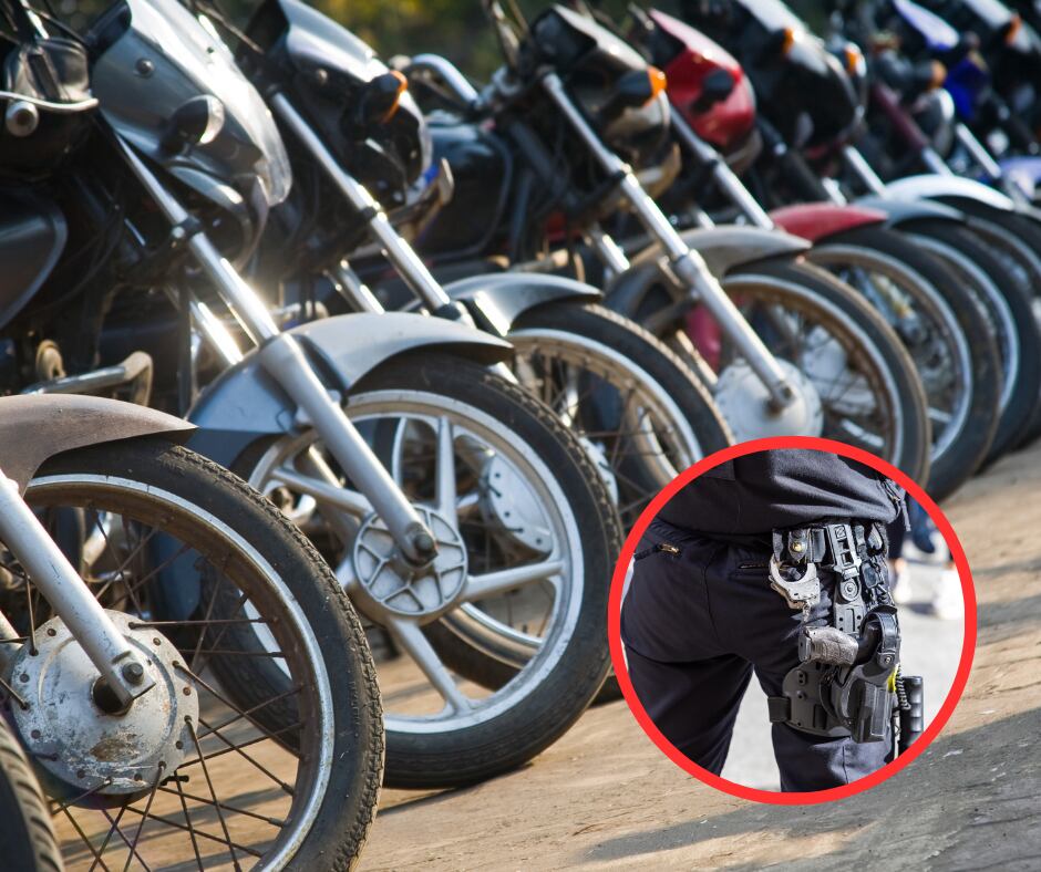 Motos parqueadas y policia (Getty Images)