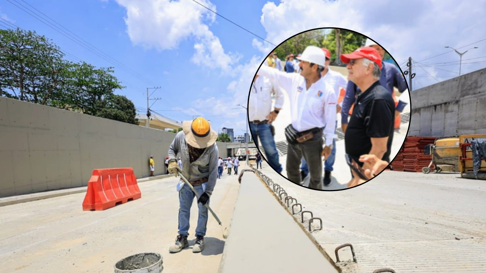 Obras de la Gran Vía en la 51b en Barranquilla./ Foto: Gobernación del Atlántico