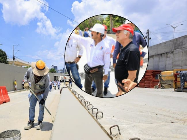 Obras de la Gran Vía en la 51b en Barranquilla./ Foto: Gobernación del Atlántico