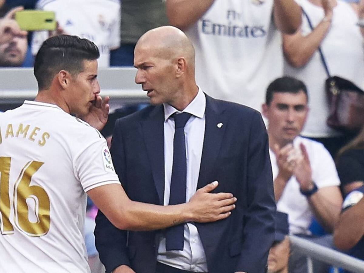 Las palabras de Zidane que dejarían a James por fuera del Real Madrid