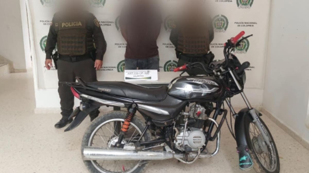 Alias ‘el Pipa’ cayó en El Peñón cuando se movilizaba en una motocicleta robada