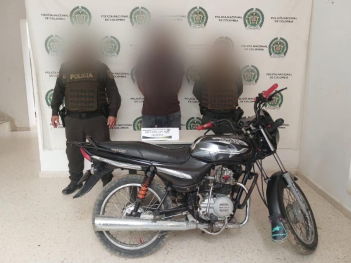 Alias ‘el Pipa’ cayó en El Peñón cuando se movilizaba en una motocicleta robada