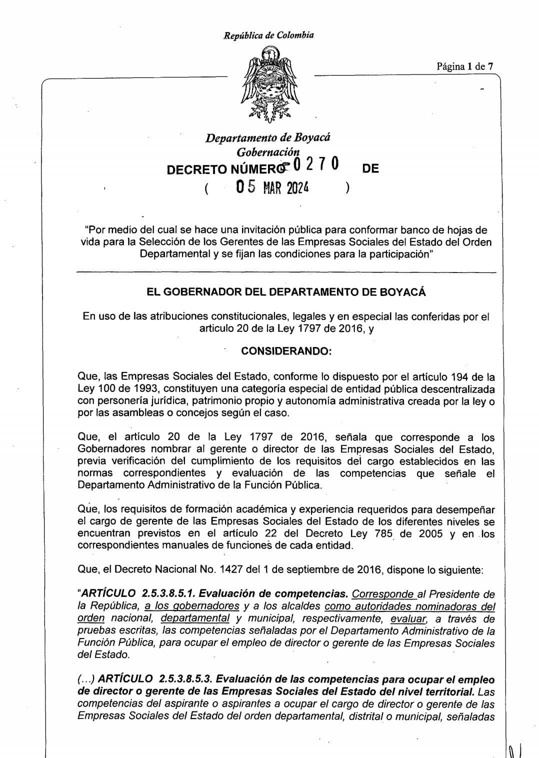 Nuevos gerentes de los hospitales públicos en Boyacá
