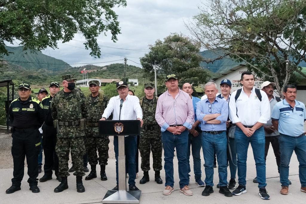 Presidente Petro desde La Plata, Huila. Foto: Presidencia.