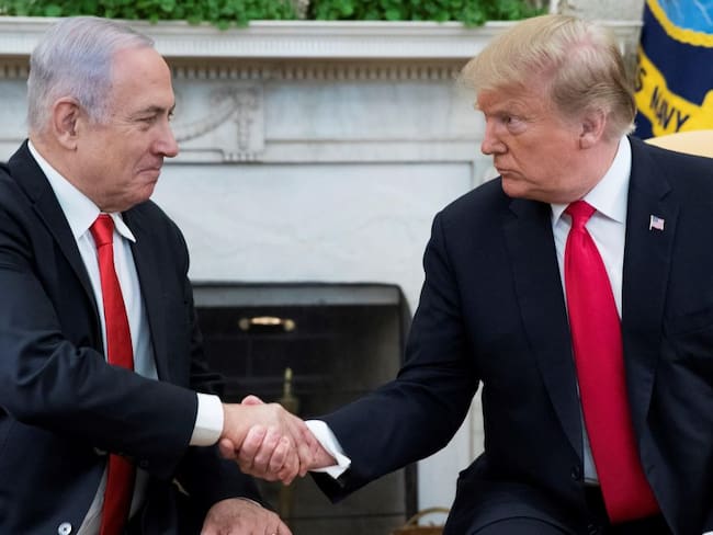 El presidente estadounidense, Donald trump y el primer ministro israelí, Benjamin Netanyahu 