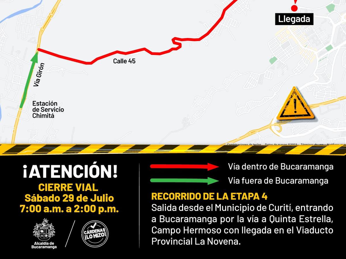 ¡Prográmese! Hoy hay cierres viales por carrera ciclística