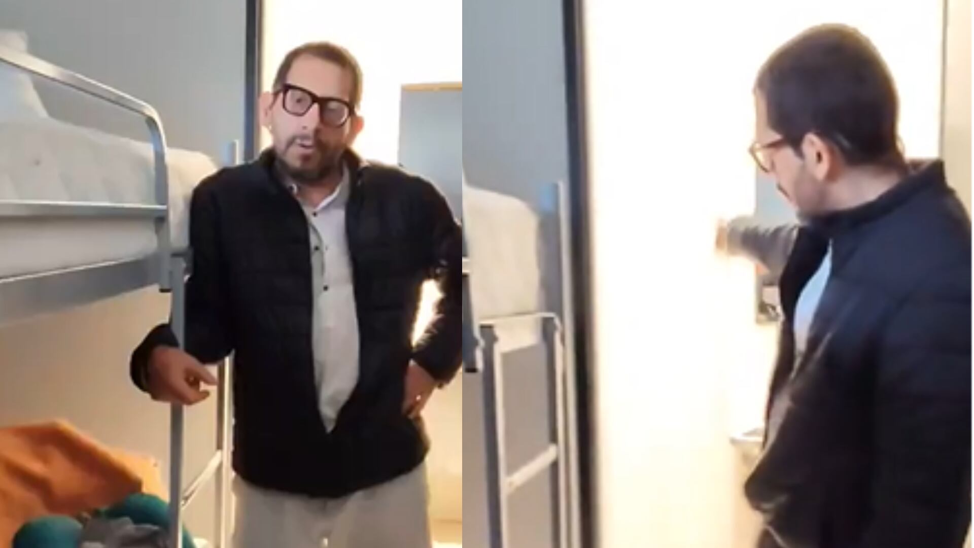 Profesor Miguel Ángel Beltrán retenido en Belgrado. Tomado de: redes sociales