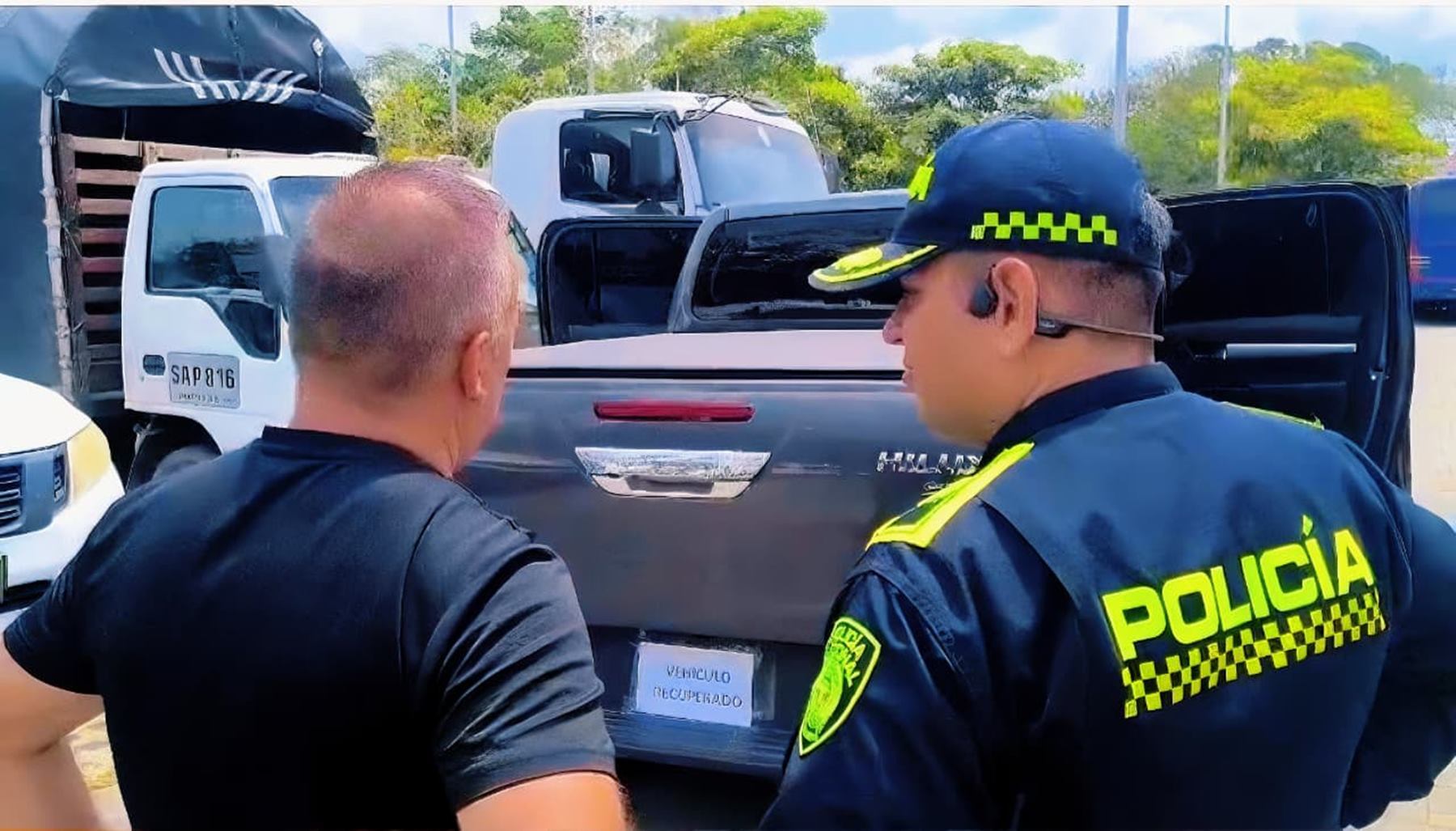 Camioneta recuperada en Ibagué