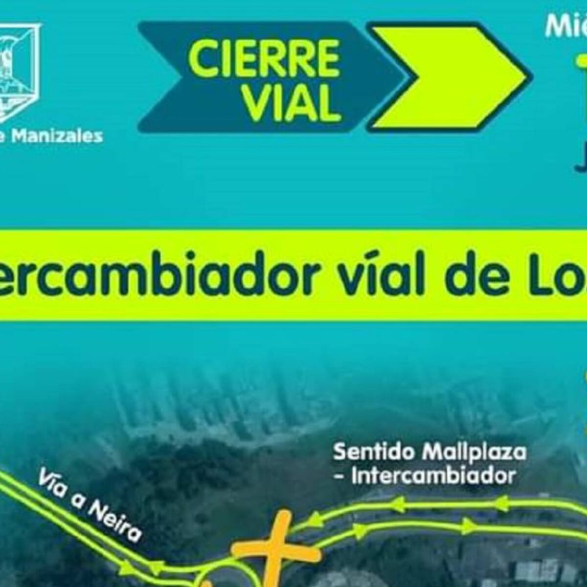 Cierres viales por obras del intercambiador en Los Cedros