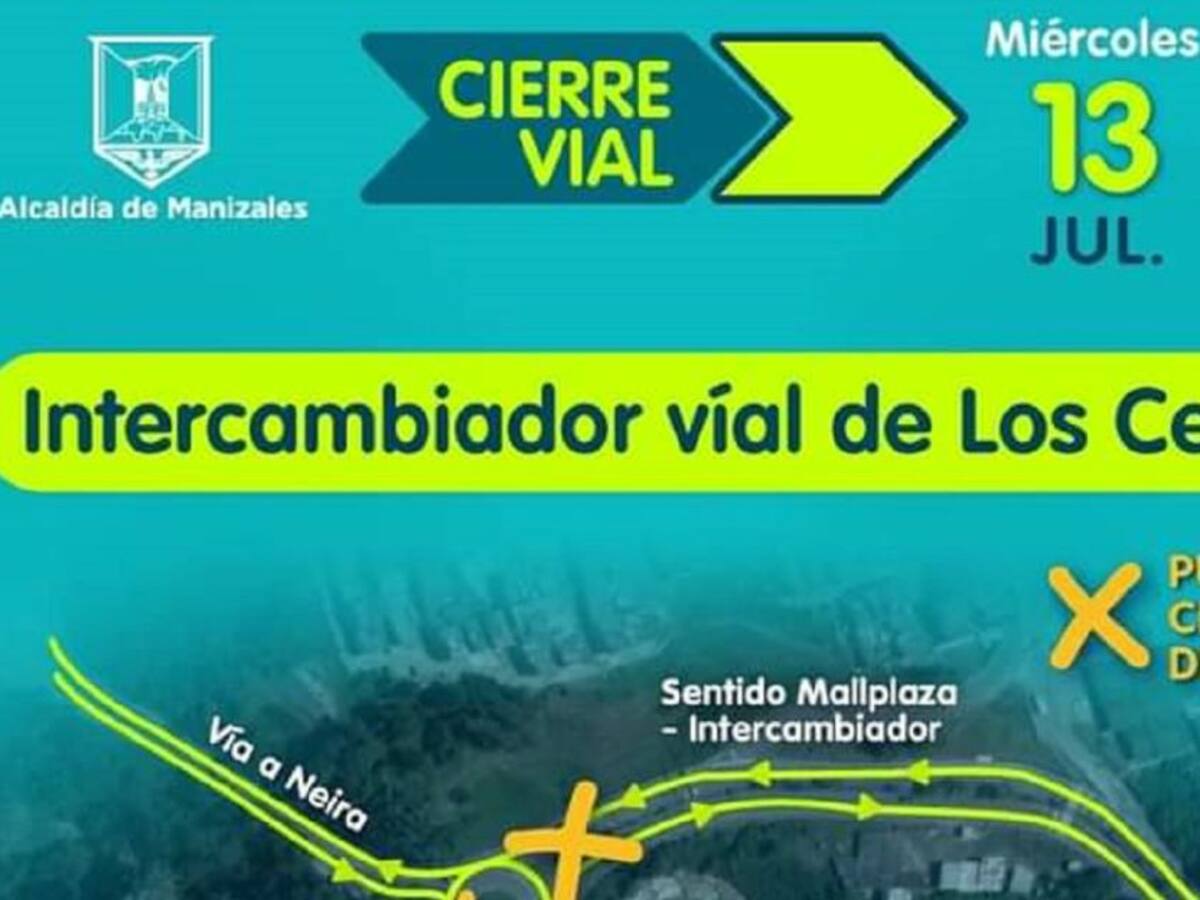 Cierres viales por obras del intercambiador en Los Cedros