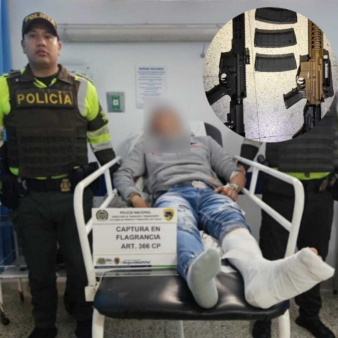 Capturado transportando fusiles- fotos policía Antioquia