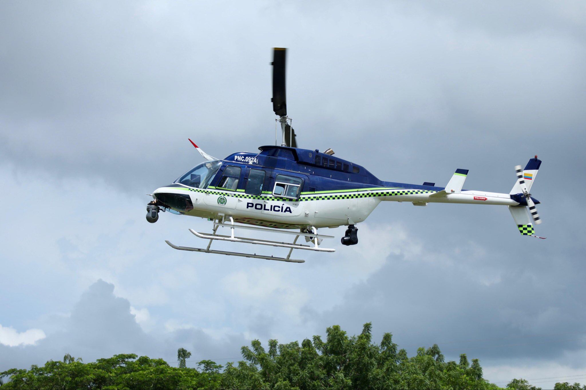 Helicóptero Halcón. Foto: Alcaldía de Barranquilla.