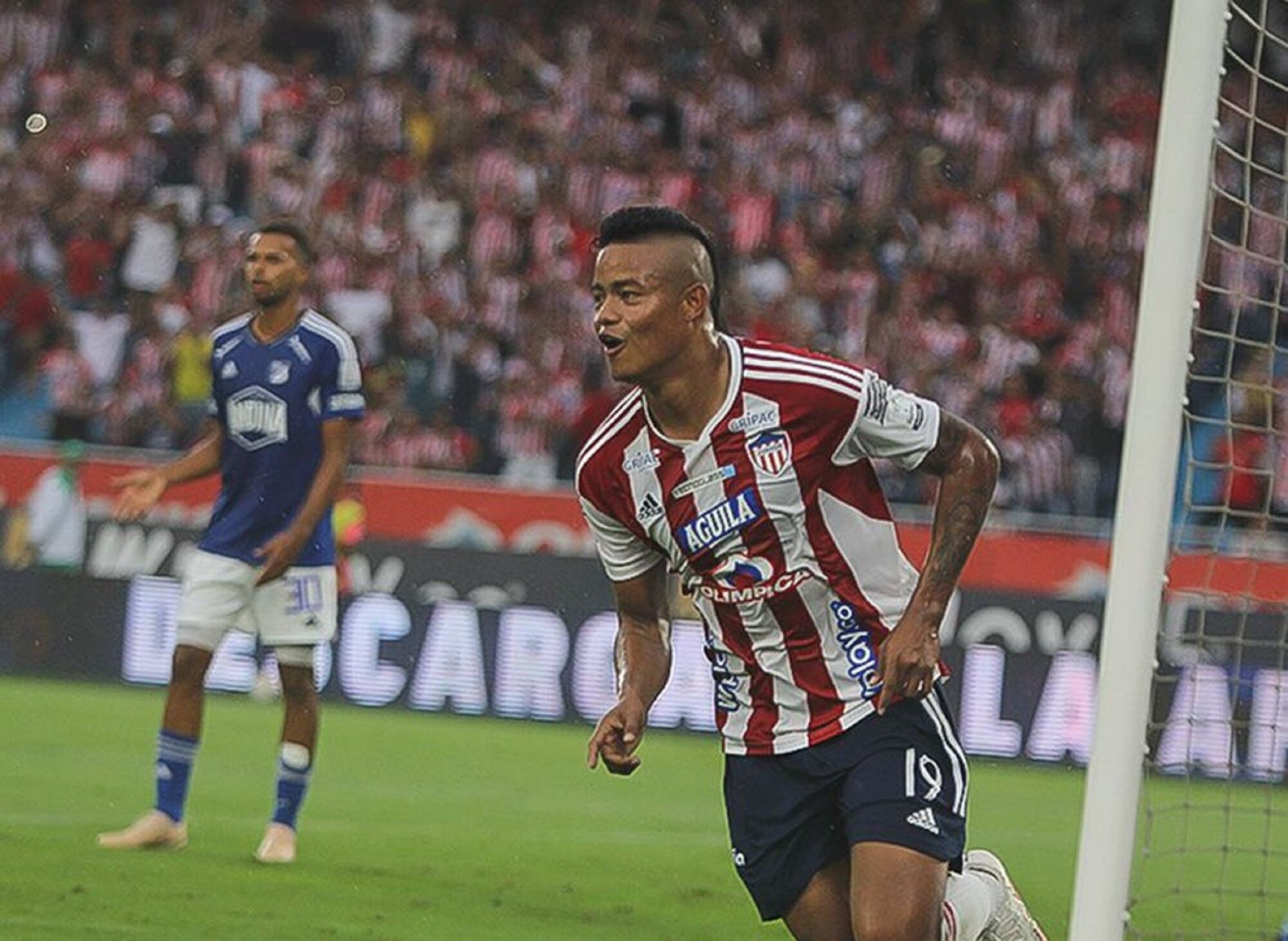 Luis Fernando Sandoval, delantero del Junior. Foto: Twitter Oficial del Junior.