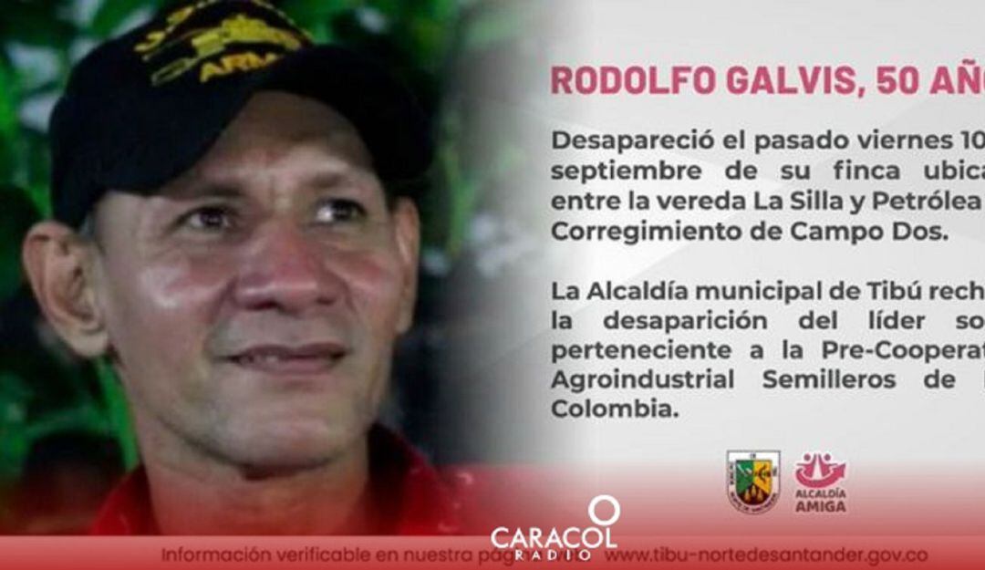 Piden resultados en investigación por desaparición de líder social en Tibú