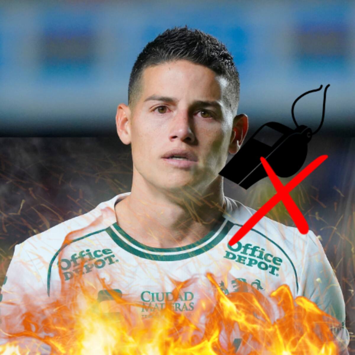 James Rodríguez se enojó y le lanzó su botín al árbitro: así fue la gran polémica en León-Querétaro