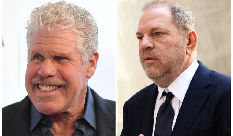 Ron Perlman y Harvey Weinstein 
