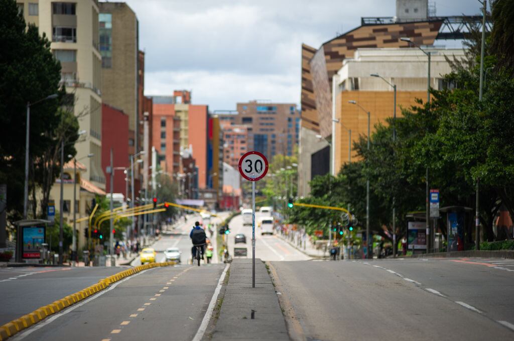 Carrera Séptima en Bogotá. Foto: Sebastián Barros / NurPhoto vía Getty Images