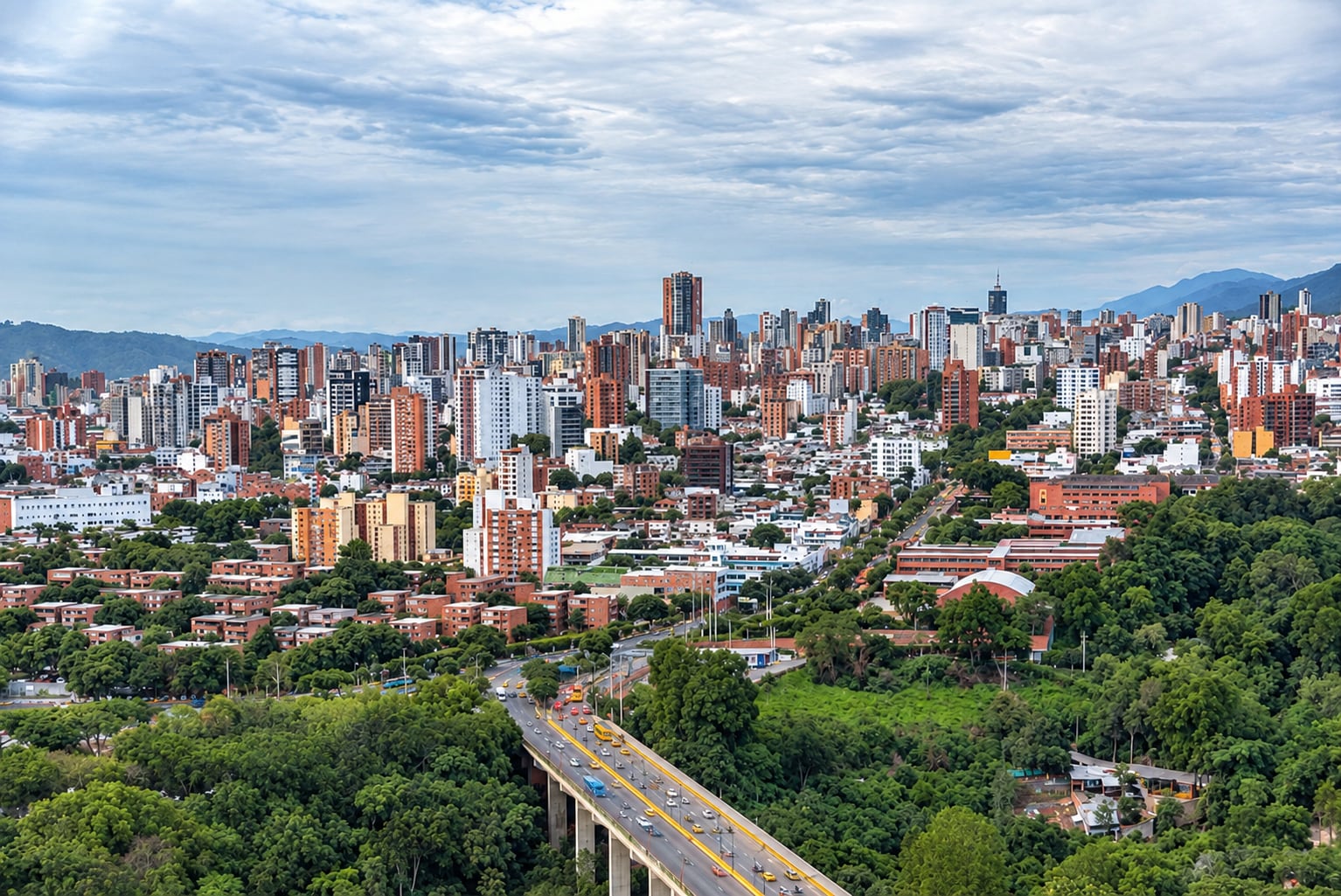 Cityscape view of Bucaramanga, Colombia