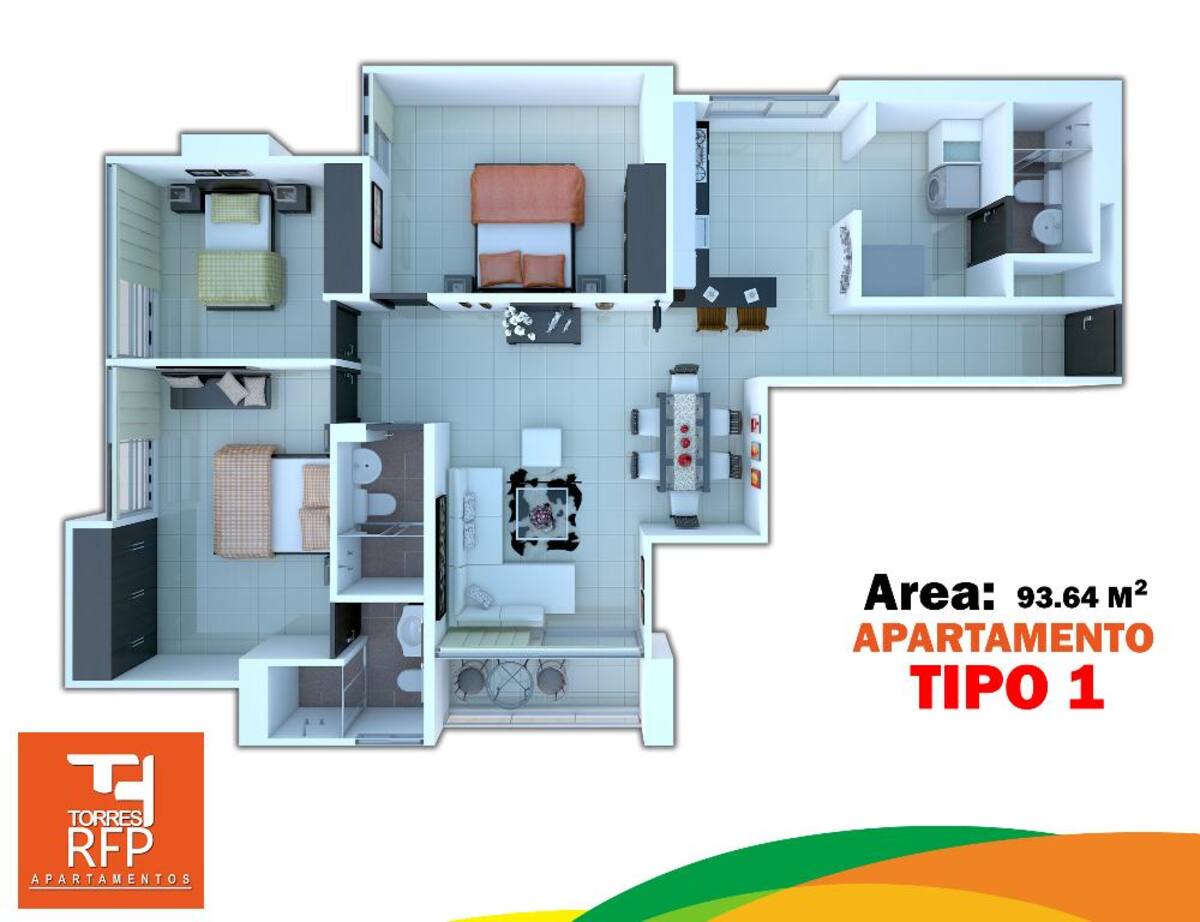 Estas dos torres de 12 y 20 pisos, cuentan con diferentes tipos de apartamentos desde 72 m hasta 153 m de 2 y 3 alcobas. Proyecto ubicado en el sector de la Milla de Oro de Ibagué.