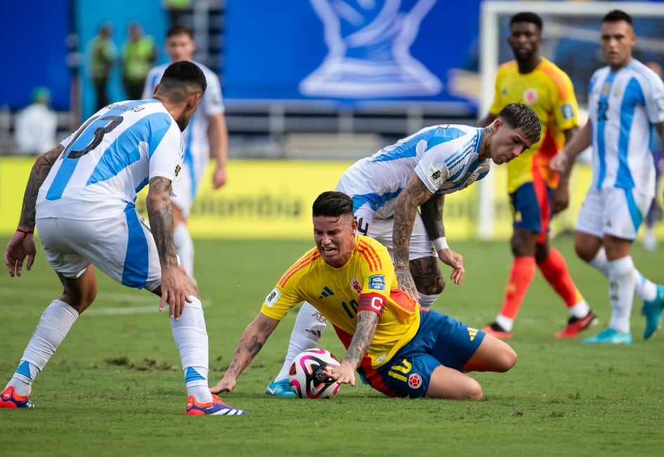 Colombia vs. Argentina por el duelo de ida de las Eliminatorias al Mundial 2026 / Getty Images