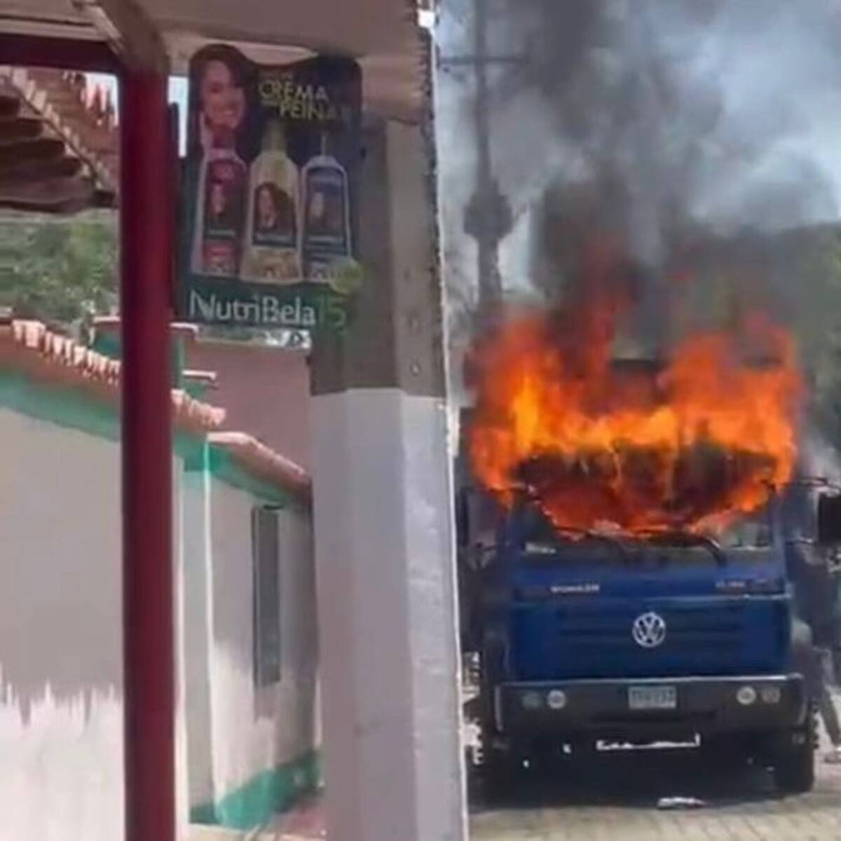 Cuarto vehículo transportador de bebidas fue incinerado en el Área Metropolitana de Cúcuta