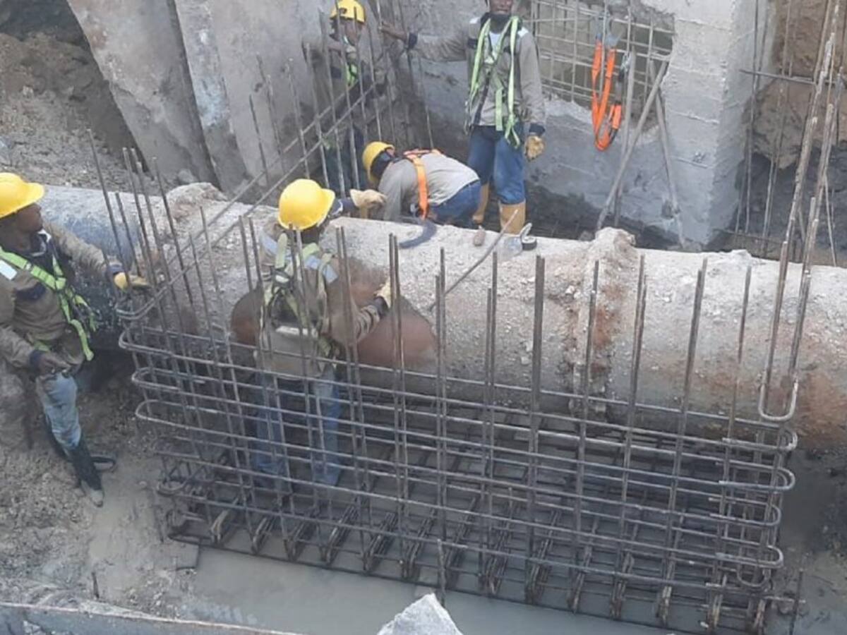 Acuacar construye nueva estación de bombeo de aguas residuales en Canapote