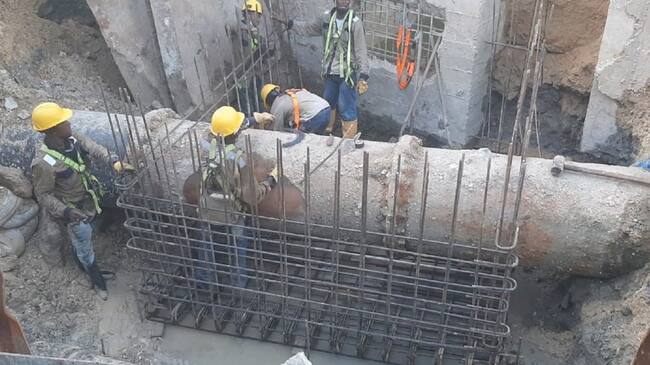 La obra localizada en la carrera 13, contigua al caño Juan Angola presenta un 70% de avance