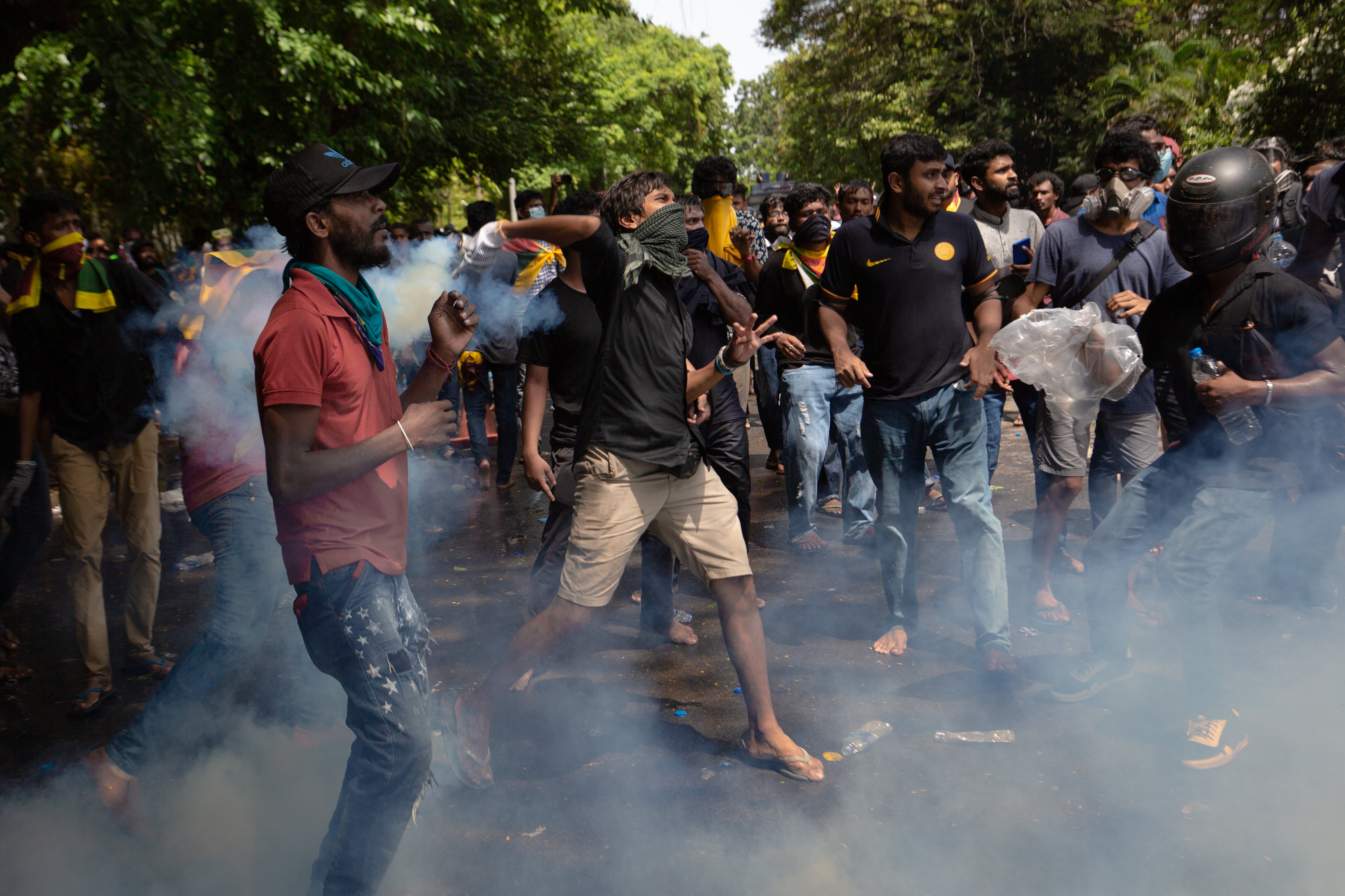 Protestas en Sri Lanka por falta de atención al aumento del narcotráfico en la isla. (Photo by Abhishek Chinnappa/Getty Images)