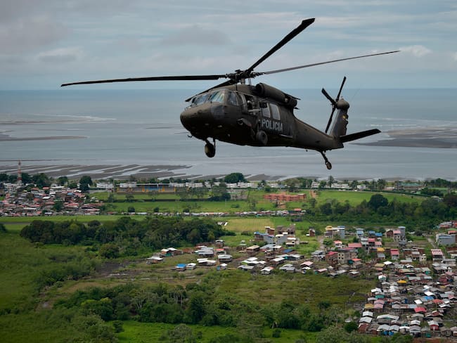 Helicóptero militar de la Policía de ColombiaGetty Images)