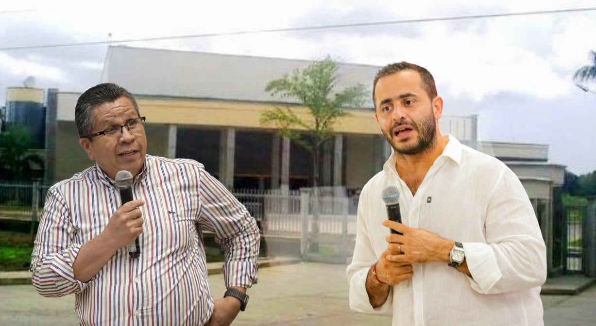 Jairo Torres, rector de la Universidad de Córdoba, y Erasmo Zuleta, gobernador de Córdoba, enfrentados por el Centro de Convenciones.